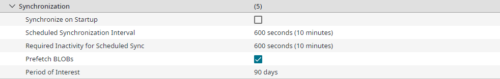Synchronization settings image
