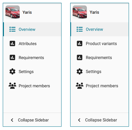 Comparison of old arrangement (left) and new arrangement (right) image